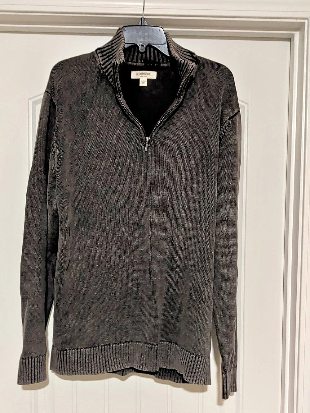 Goodthreads Men's Cotton Quarter-Zip Sweater XL/Tall Like New